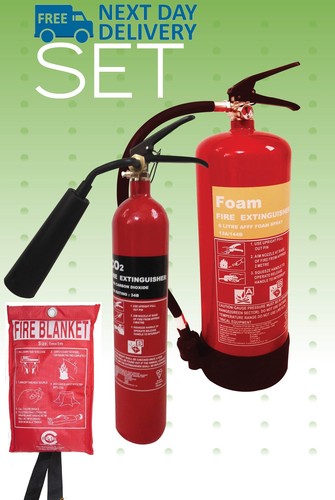 Fire extinguisher set 2kg co2 - fire,
