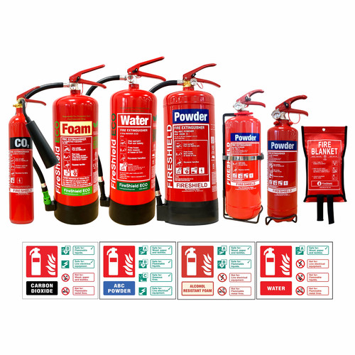 Fire extinguisher sign - extinguisher, blanket